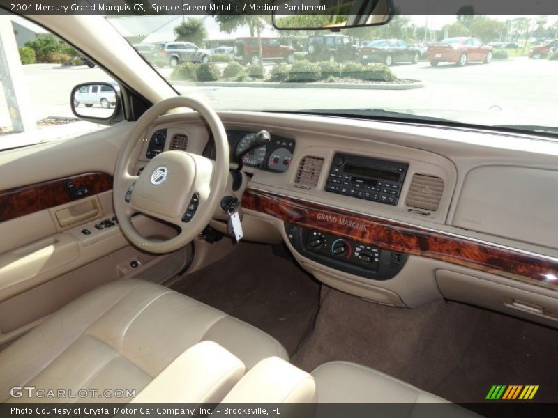 Spruce Green Metallic / Medium Parchment 2004 Mercury Grand Marquis GS