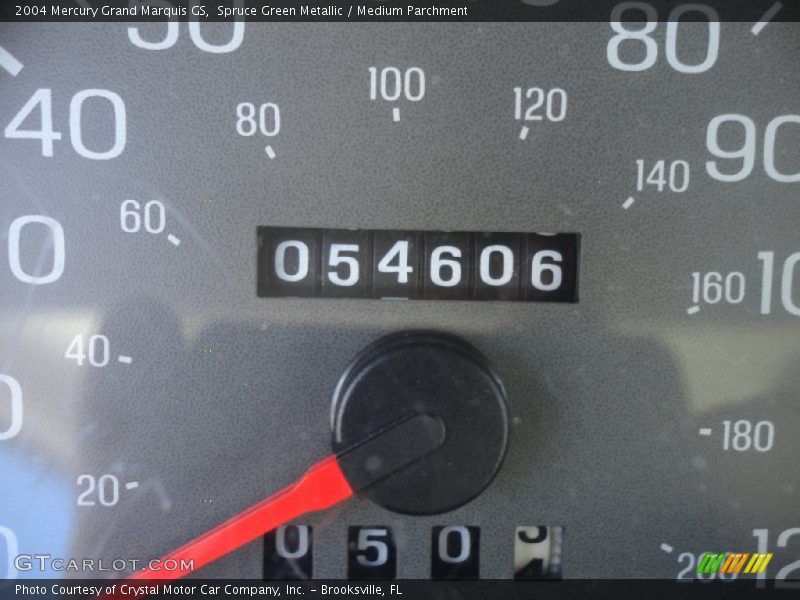 Spruce Green Metallic / Medium Parchment 2004 Mercury Grand Marquis GS