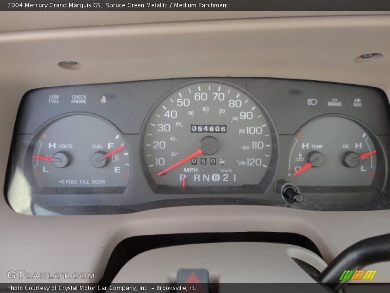Spruce Green Metallic / Medium Parchment 2004 Mercury Grand Marquis GS
