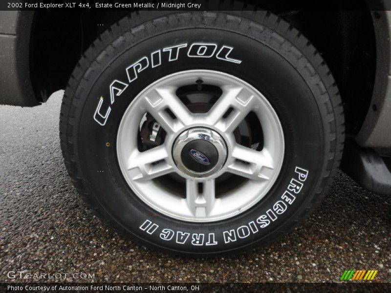 Estate Green Metallic / Midnight Grey 2002 Ford Explorer XLT 4x4