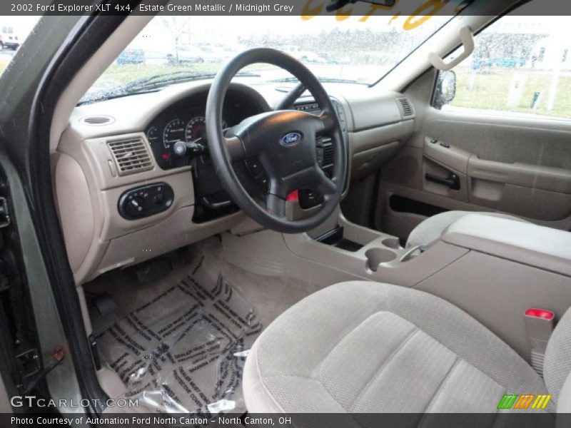 Estate Green Metallic / Midnight Grey 2002 Ford Explorer XLT 4x4