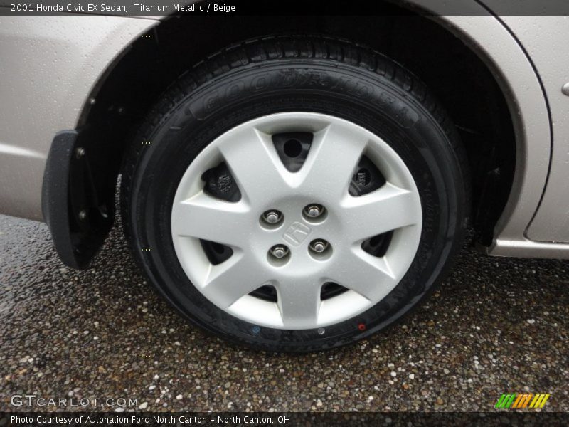 Titanium Metallic / Beige 2001 Honda Civic EX Sedan