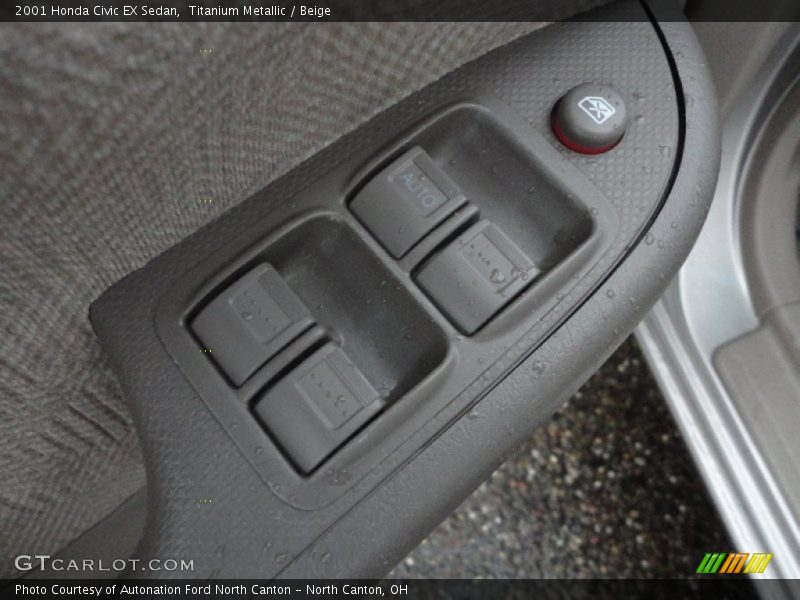 Titanium Metallic / Beige 2001 Honda Civic EX Sedan