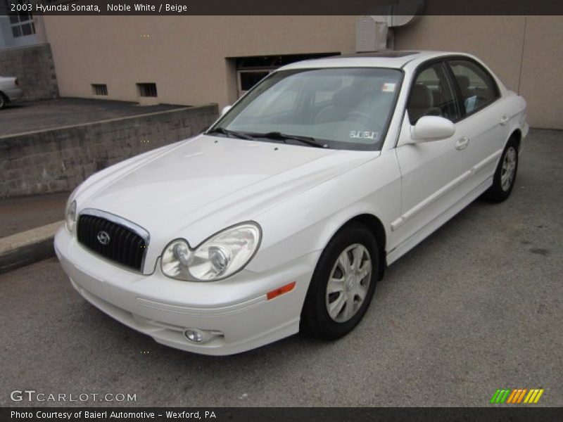 Noble White / Beige 2003 Hyundai Sonata