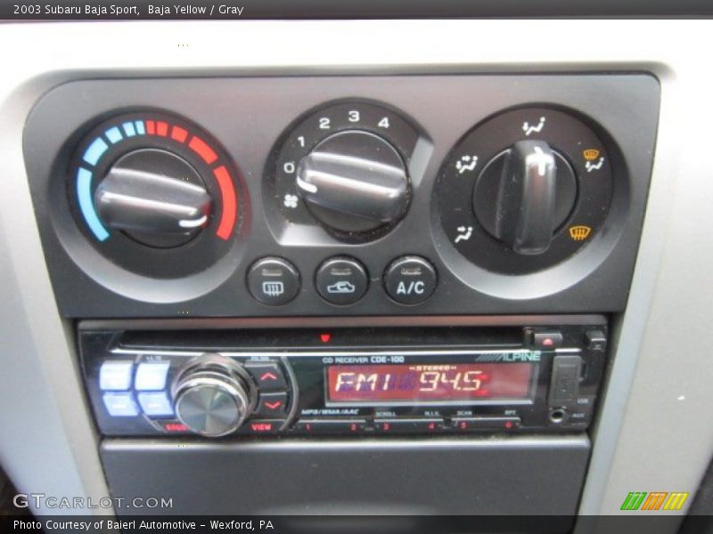 Controls of 2003 Baja Sport