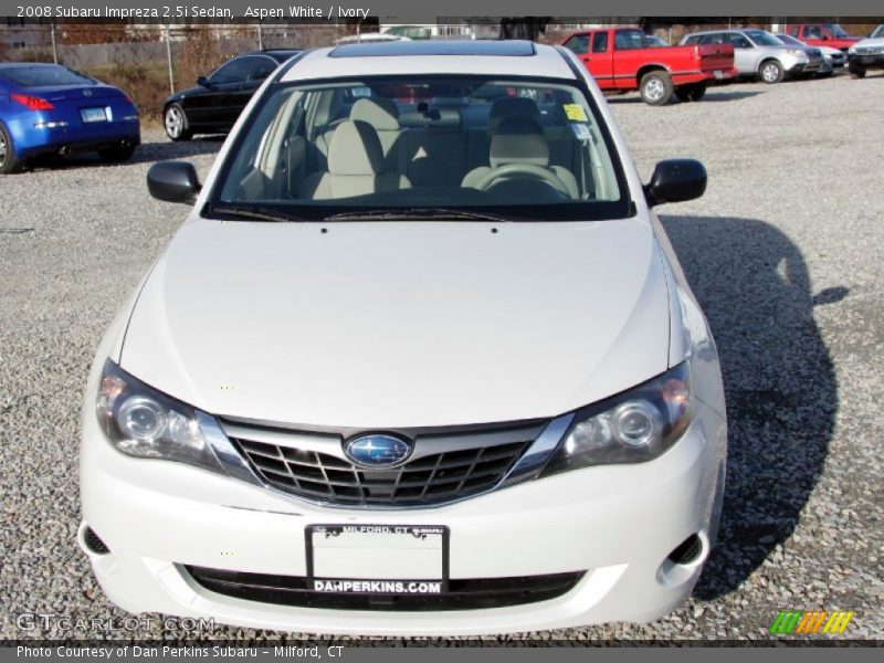 Aspen White / Ivory 2008 Subaru Impreza 2.5i Sedan