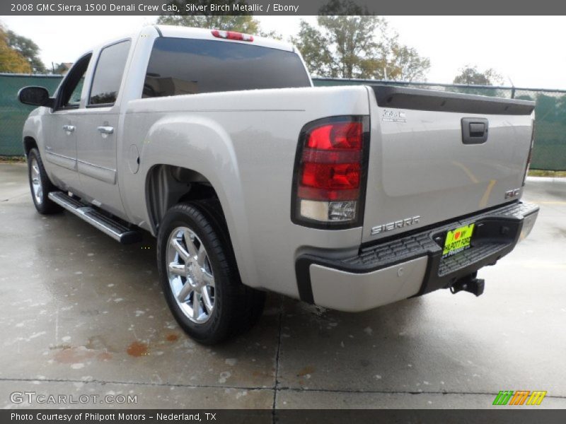 Silver Birch Metallic / Ebony 2008 GMC Sierra 1500 Denali Crew Cab