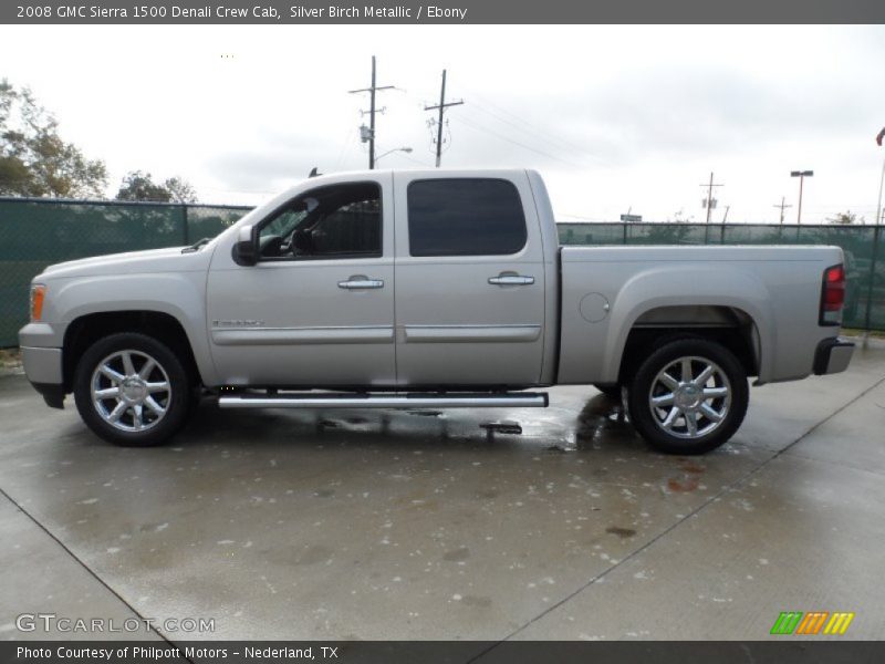 Silver Birch Metallic / Ebony 2008 GMC Sierra 1500 Denali Crew Cab