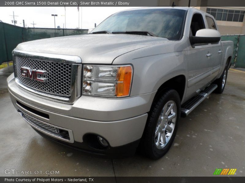 Silver Birch Metallic / Ebony 2008 GMC Sierra 1500 Denali Crew Cab