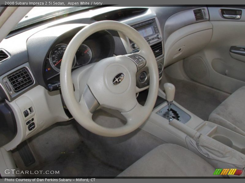 Aspen White / Ivory 2008 Subaru Impreza 2.5i Sedan