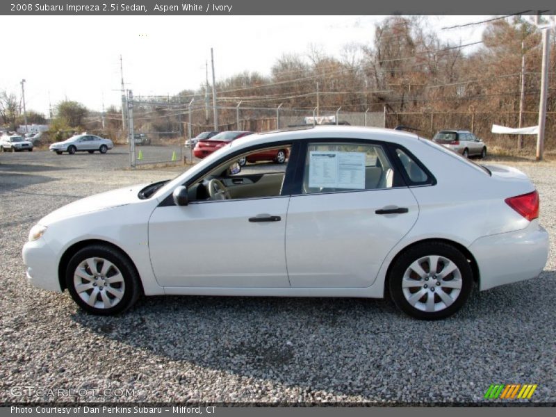 Aspen White / Ivory 2008 Subaru Impreza 2.5i Sedan