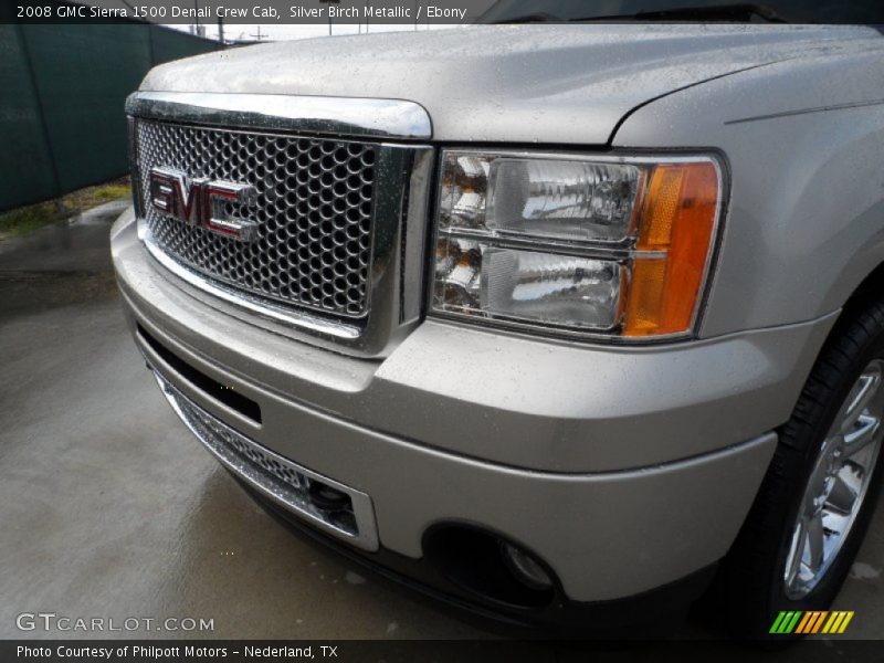 Silver Birch Metallic / Ebony 2008 GMC Sierra 1500 Denali Crew Cab