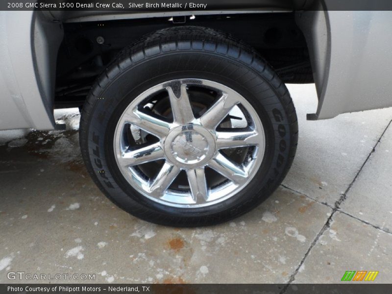 Silver Birch Metallic / Ebony 2008 GMC Sierra 1500 Denali Crew Cab