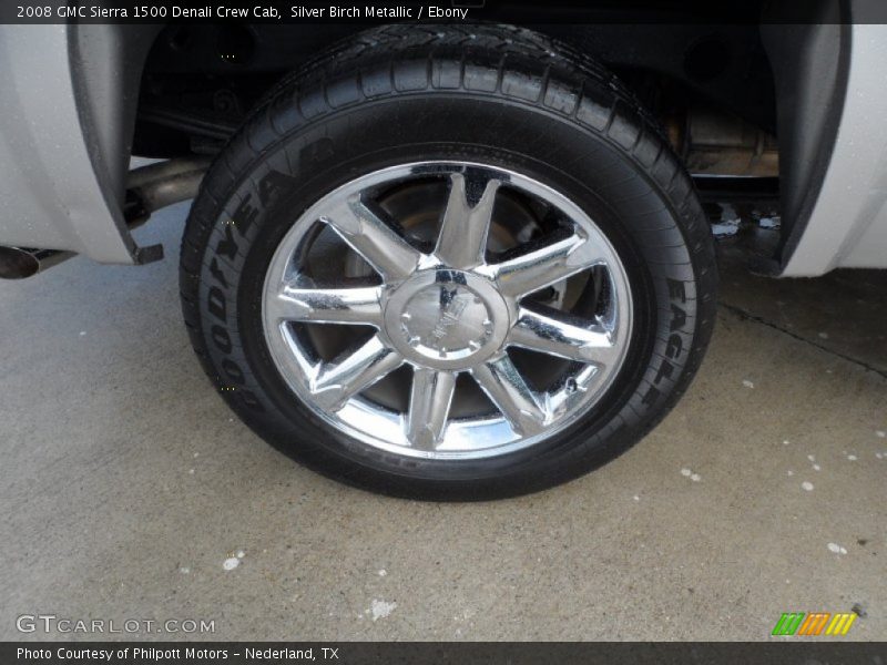 Silver Birch Metallic / Ebony 2008 GMC Sierra 1500 Denali Crew Cab