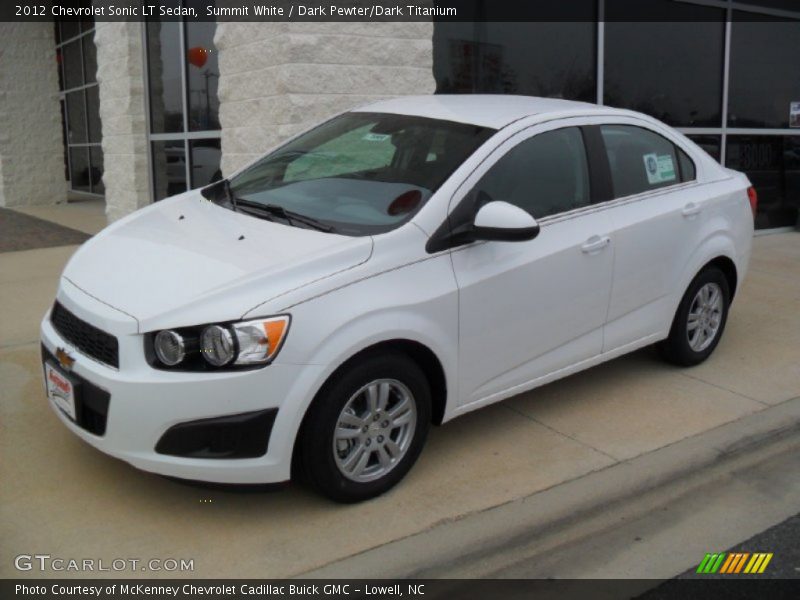 Summit White / Dark Pewter/Dark Titanium 2012 Chevrolet Sonic LT Sedan