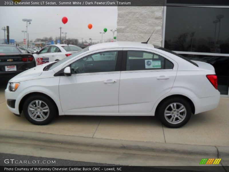 Summit White / Dark Pewter/Dark Titanium 2012 Chevrolet Sonic LT Sedan