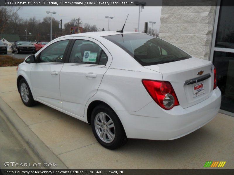 Summit White / Dark Pewter/Dark Titanium 2012 Chevrolet Sonic LT Sedan
