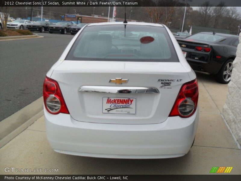 Summit White / Dark Pewter/Dark Titanium 2012 Chevrolet Sonic LT Sedan