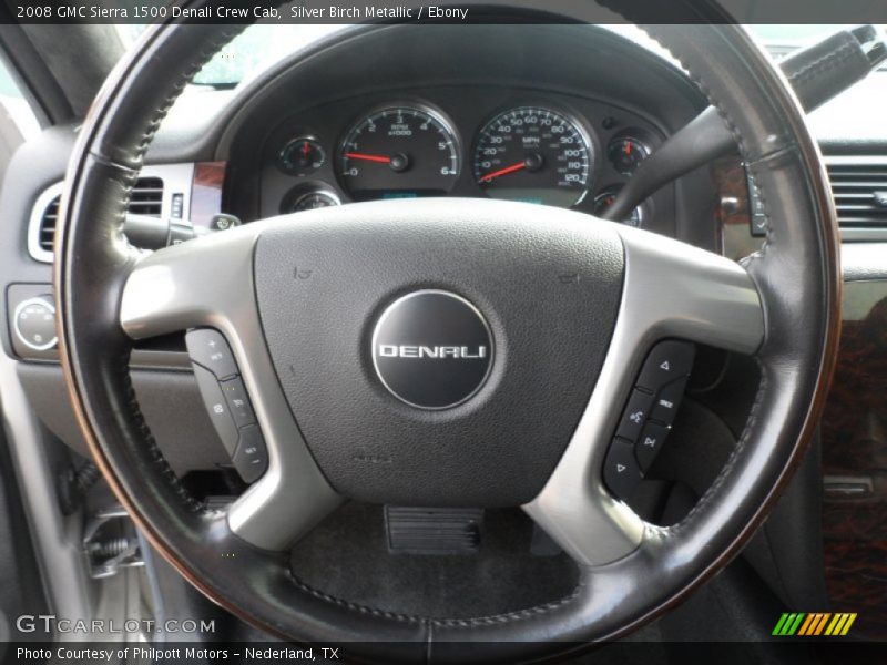Silver Birch Metallic / Ebony 2008 GMC Sierra 1500 Denali Crew Cab