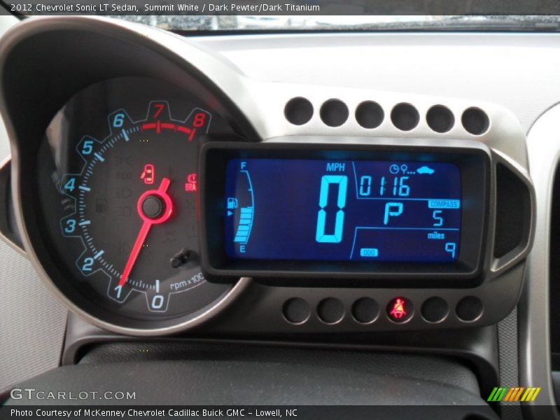 Summit White / Dark Pewter/Dark Titanium 2012 Chevrolet Sonic LT Sedan