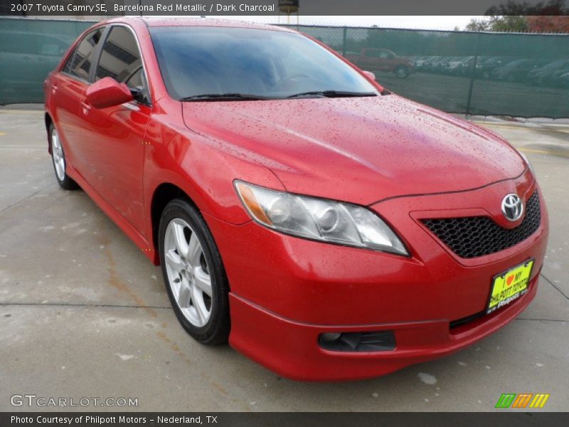 Barcelona Red Metallic / Dark Charcoal 2007 Toyota Camry SE