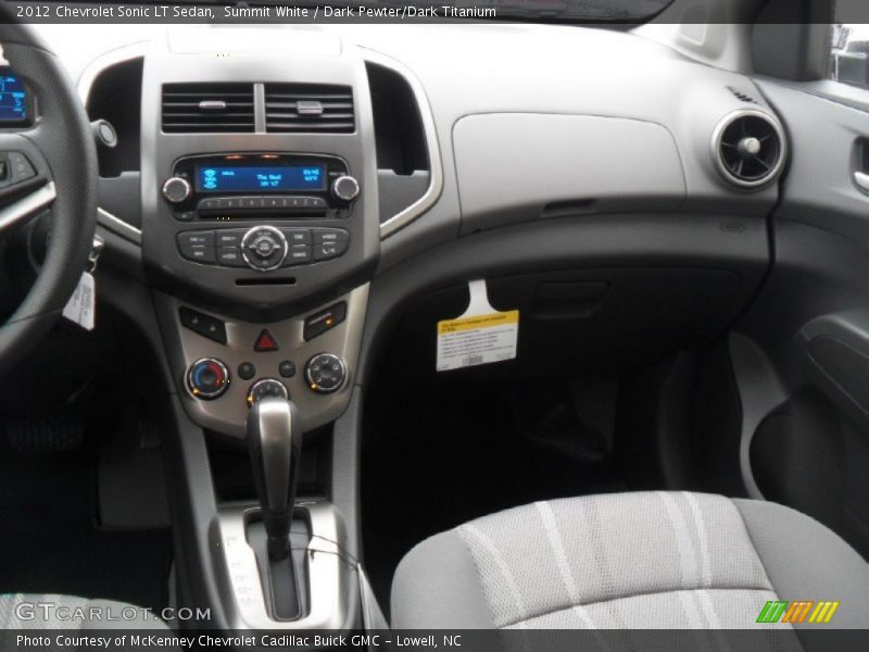 Summit White / Dark Pewter/Dark Titanium 2012 Chevrolet Sonic LT Sedan