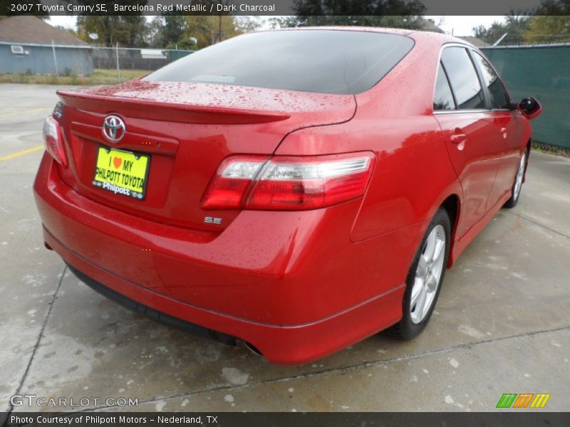 Barcelona Red Metallic / Dark Charcoal 2007 Toyota Camry SE