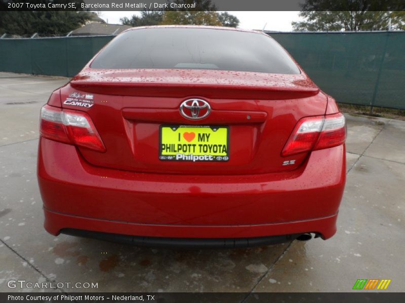 Barcelona Red Metallic / Dark Charcoal 2007 Toyota Camry SE