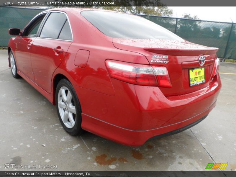 Barcelona Red Metallic / Dark Charcoal 2007 Toyota Camry SE