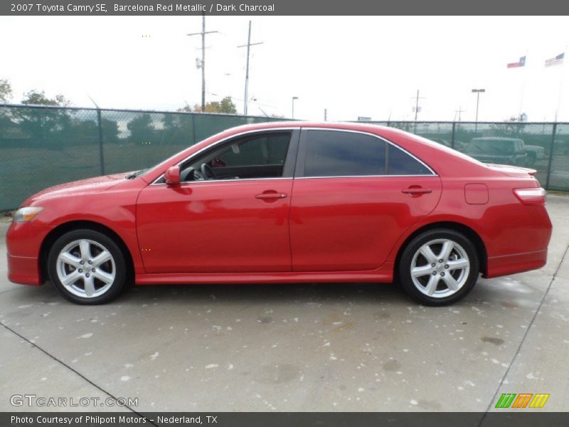Barcelona Red Metallic / Dark Charcoal 2007 Toyota Camry SE