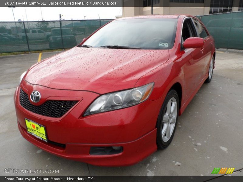 Barcelona Red Metallic / Dark Charcoal 2007 Toyota Camry SE