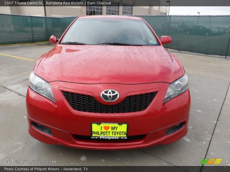 Barcelona Red Metallic / Dark Charcoal 2007 Toyota Camry SE