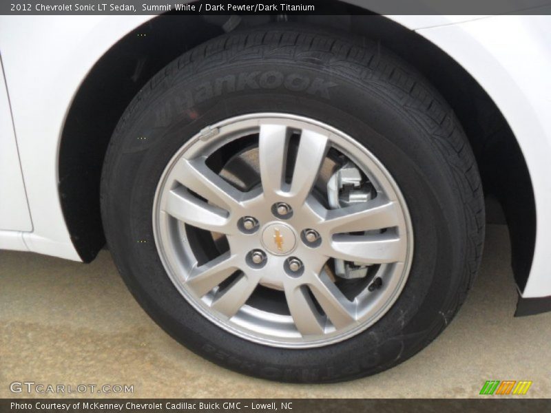 Summit White / Dark Pewter/Dark Titanium 2012 Chevrolet Sonic LT Sedan