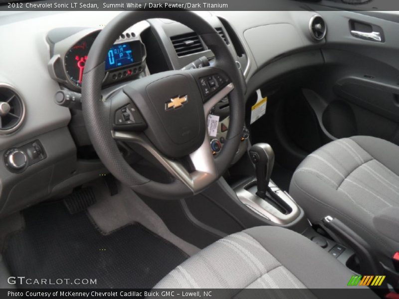 Summit White / Dark Pewter/Dark Titanium 2012 Chevrolet Sonic LT Sedan