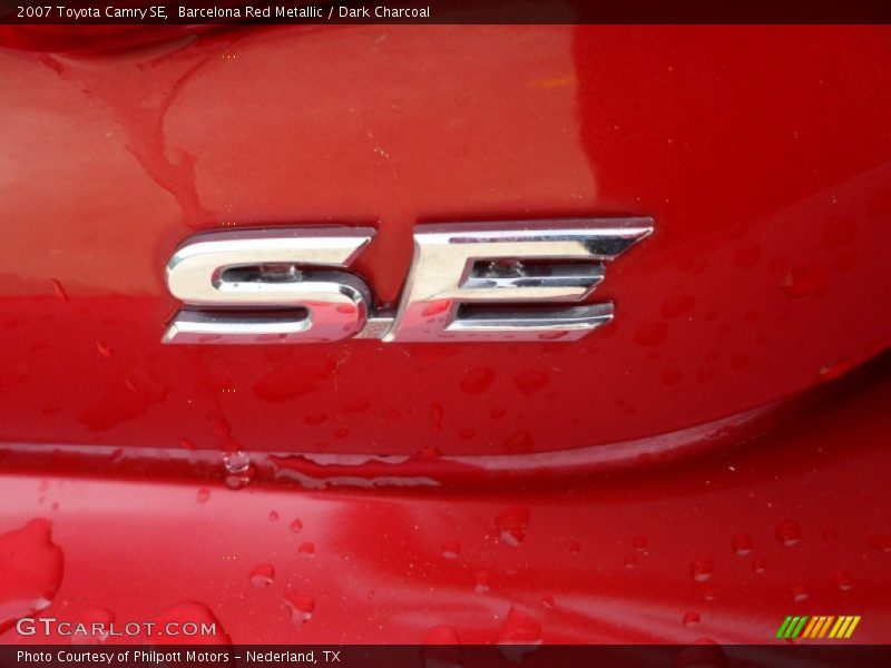 Barcelona Red Metallic / Dark Charcoal 2007 Toyota Camry SE