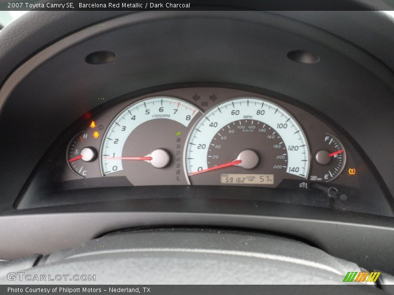 Barcelona Red Metallic / Dark Charcoal 2007 Toyota Camry SE