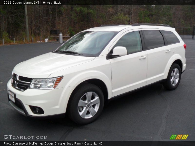 White / Black 2012 Dodge Journey SXT