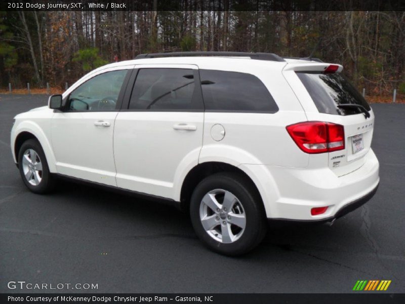 White / Black 2012 Dodge Journey SXT