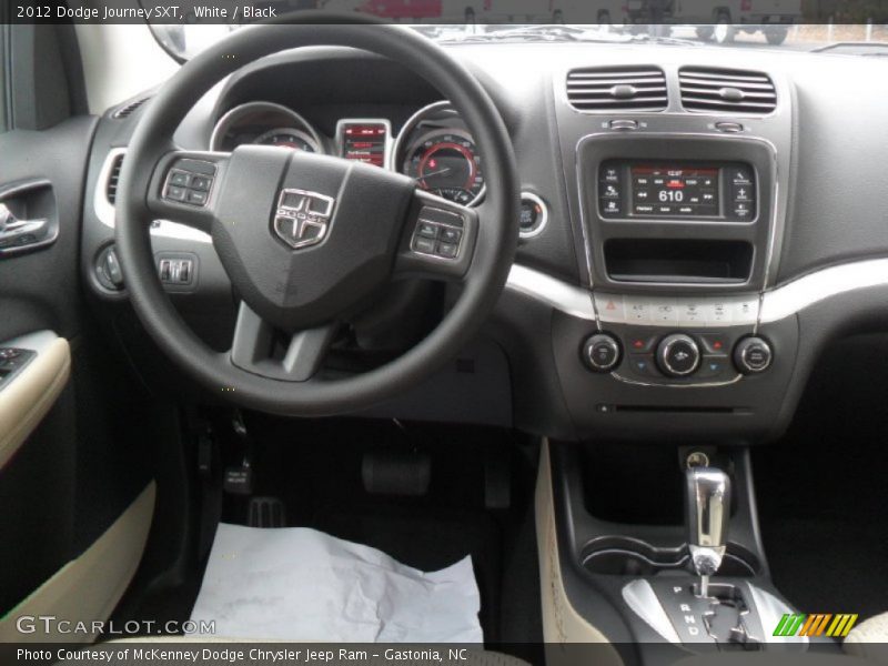 White / Black 2012 Dodge Journey SXT