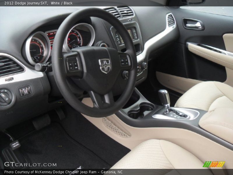 White / Black 2012 Dodge Journey SXT