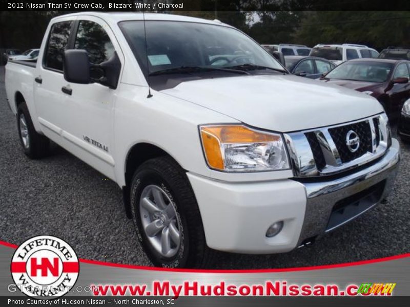 Blizzard White / Charcoal 2012 Nissan Titan SV Crew Cab