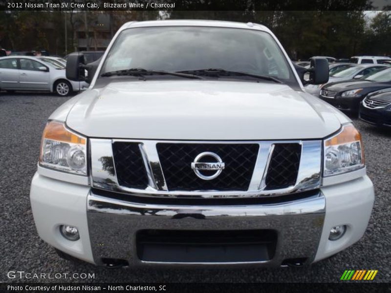 Blizzard White / Charcoal 2012 Nissan Titan SV Crew Cab