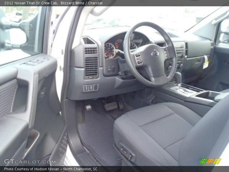 Blizzard White / Charcoal 2012 Nissan Titan SV Crew Cab
