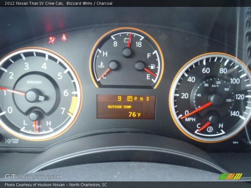 Blizzard White / Charcoal 2012 Nissan Titan SV Crew Cab