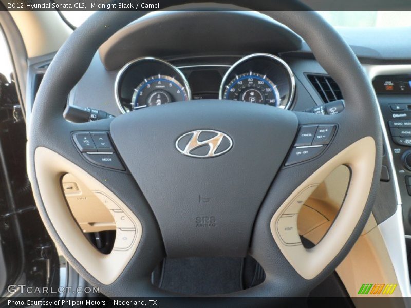 Midnight Black / Camel 2012 Hyundai Sonata GLS