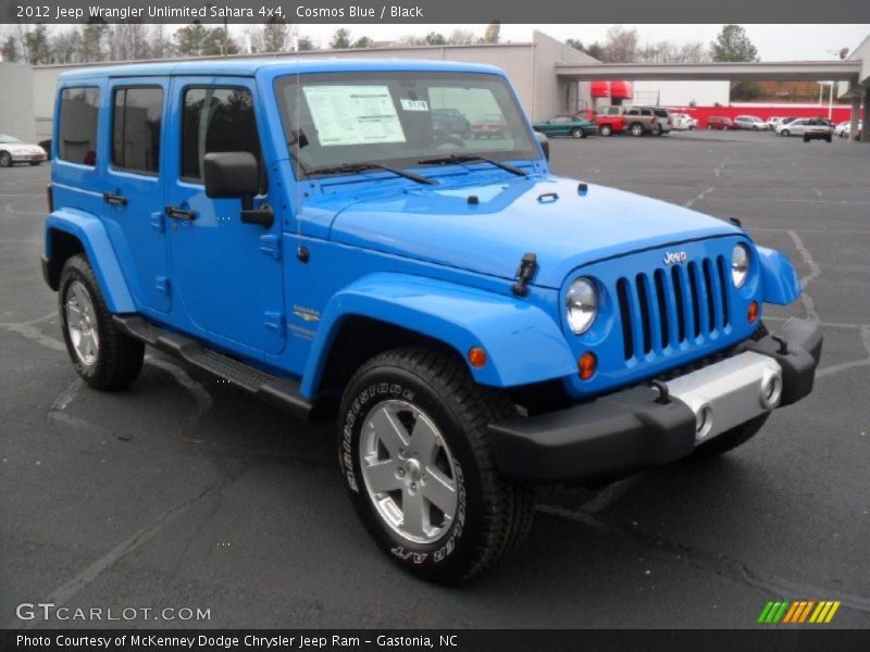 Cosmos Blue / Black 2012 Jeep Wrangler Unlimited Sahara 4x4
