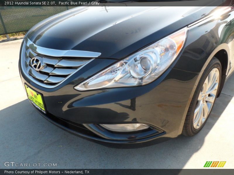 Pacific Blue Pearl / Gray 2012 Hyundai Sonata SE 2.0T
