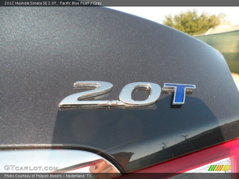 Pacific Blue Pearl / Gray 2012 Hyundai Sonata SE 2.0T
