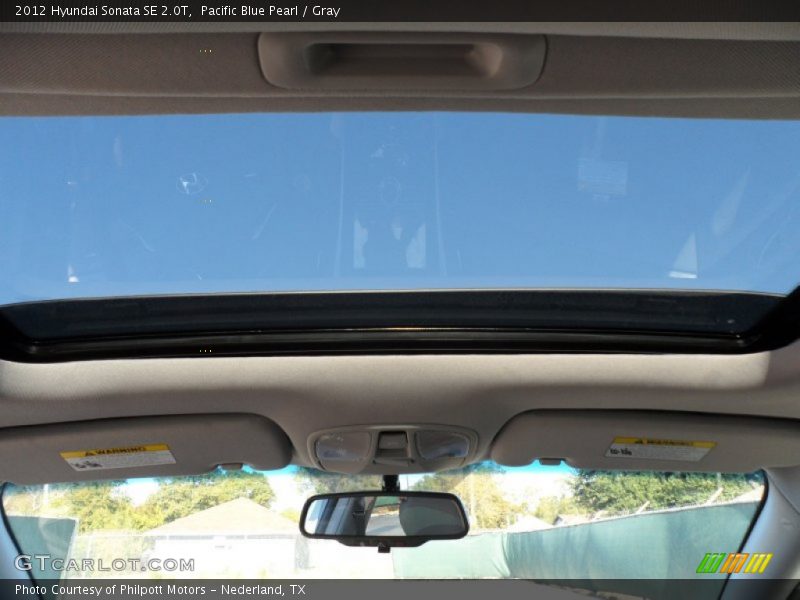 Pacific Blue Pearl / Gray 2012 Hyundai Sonata SE 2.0T