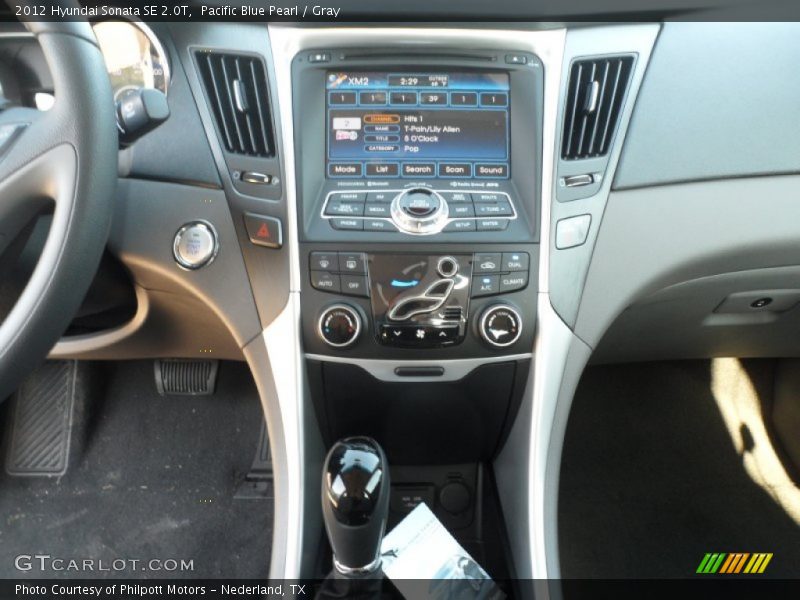 Pacific Blue Pearl / Gray 2012 Hyundai Sonata SE 2.0T